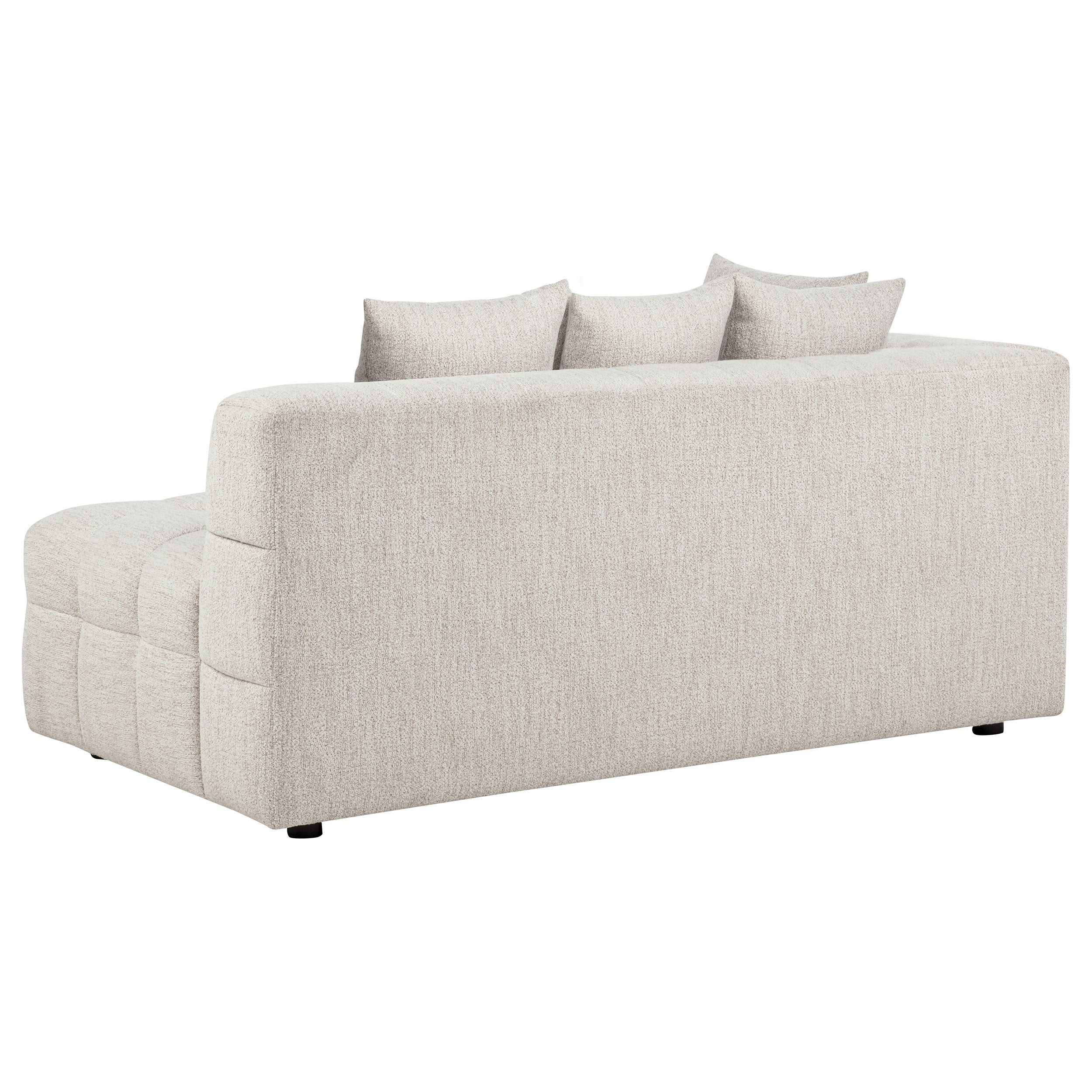 Amara Contemporary Ivory Fabric LAF Loveseat
