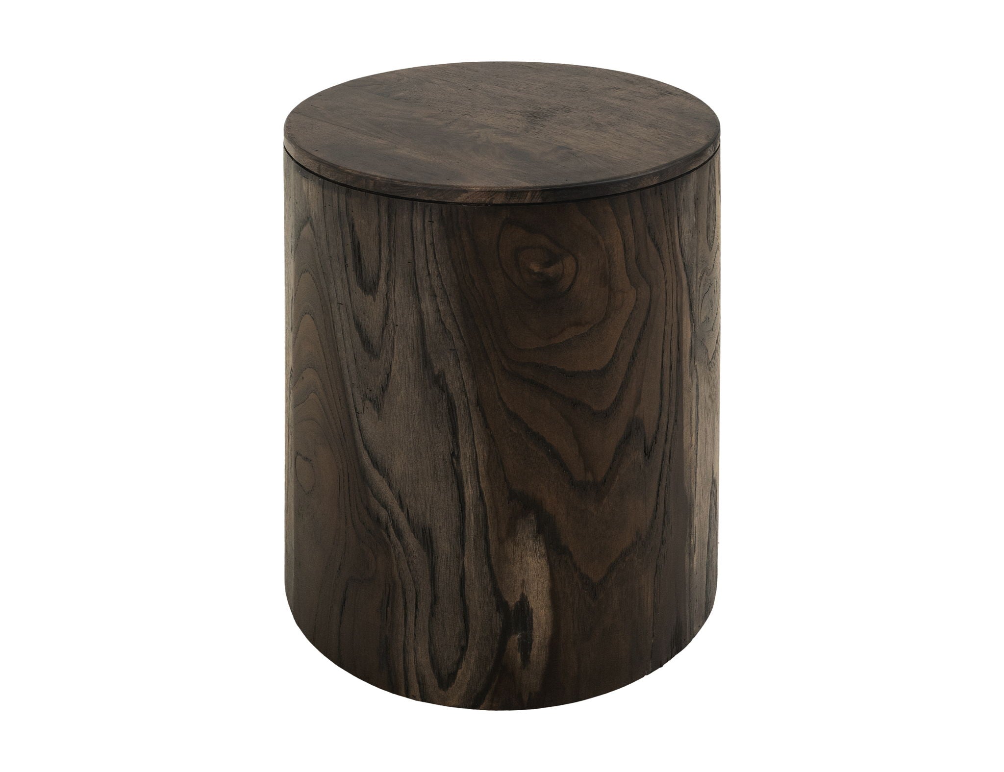 Balam Chairside Table in Oil Black Finish