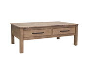 Natural Parota - 4 Drawer Cocktail Table - Brown Cappuccino
