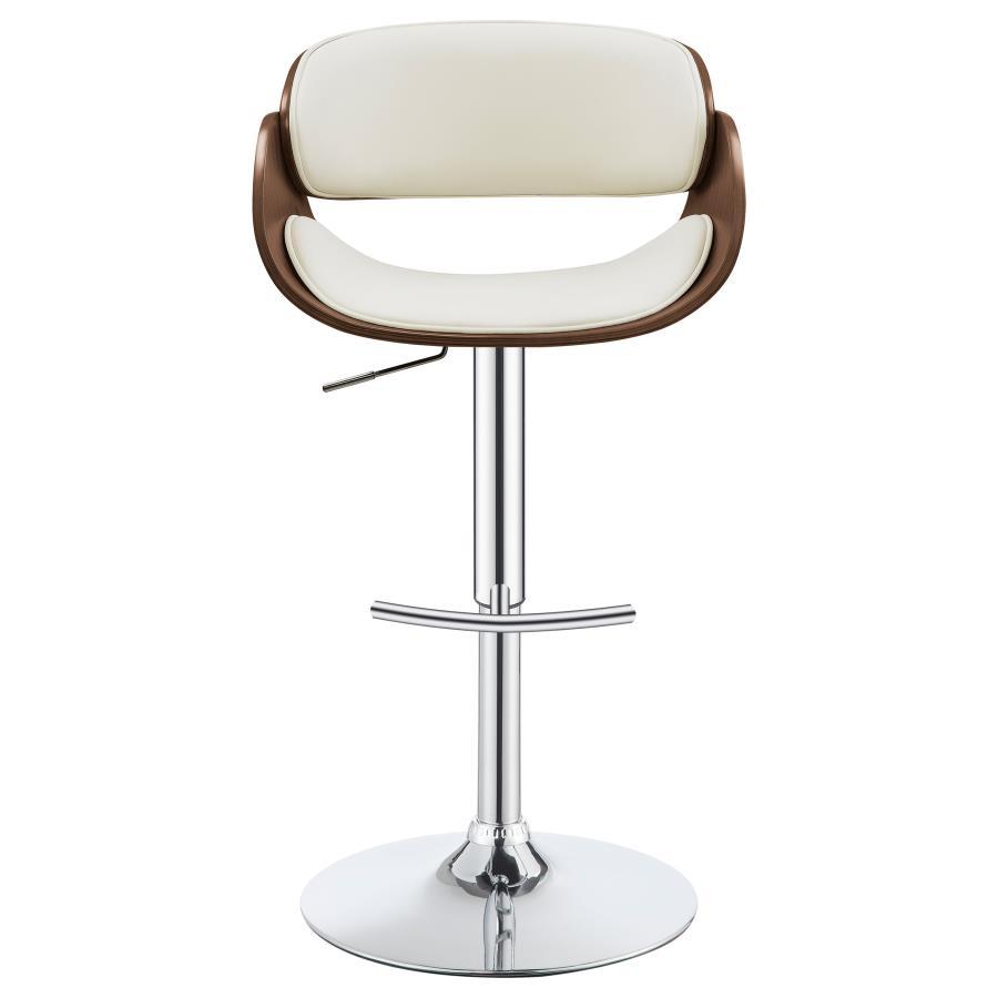 Dana Adjustable Bar Stool with Curved Seat