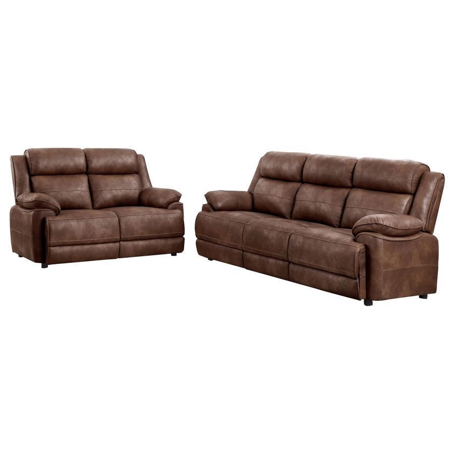 Ellington Upholstered Padded Arm Sofa Set