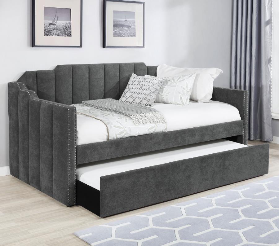 Kingston Upholstered Twin Daybed with Trundle