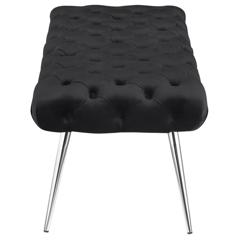 Ella Upholstered Tufted Bench with Metal Legs