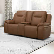 Callihan - Loveseat With Console P3 & ZW - Brown