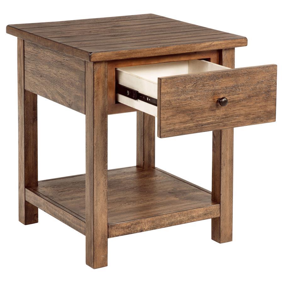 Payne 1-Drawer Wood End Table with Shelf