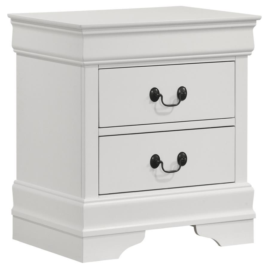 Louis Philippe - 2-Drawer Nightstand Bedside Table
