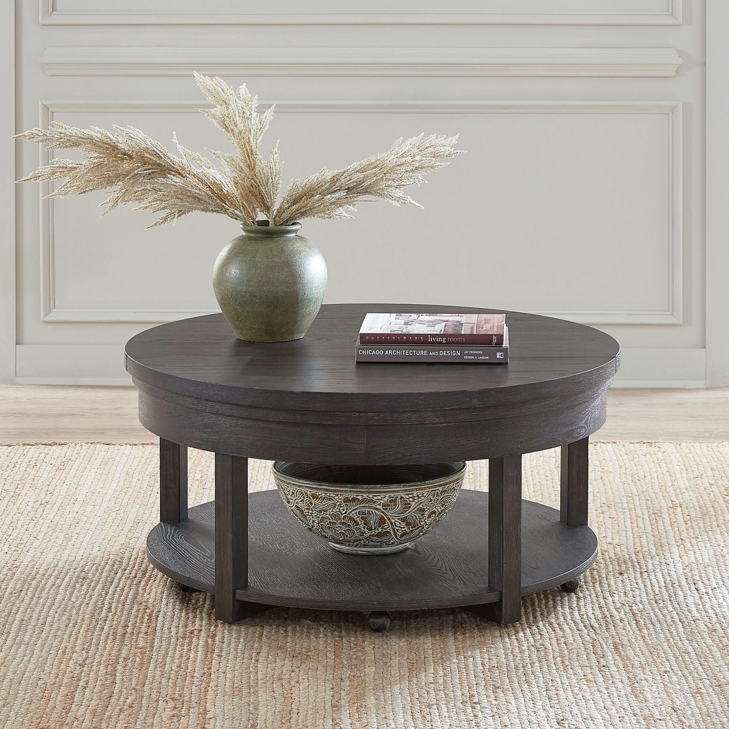 Weston - Round Lift Top Cocktail Table - Brown