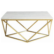 Meryl Square Faux Marble Top Coffee Table