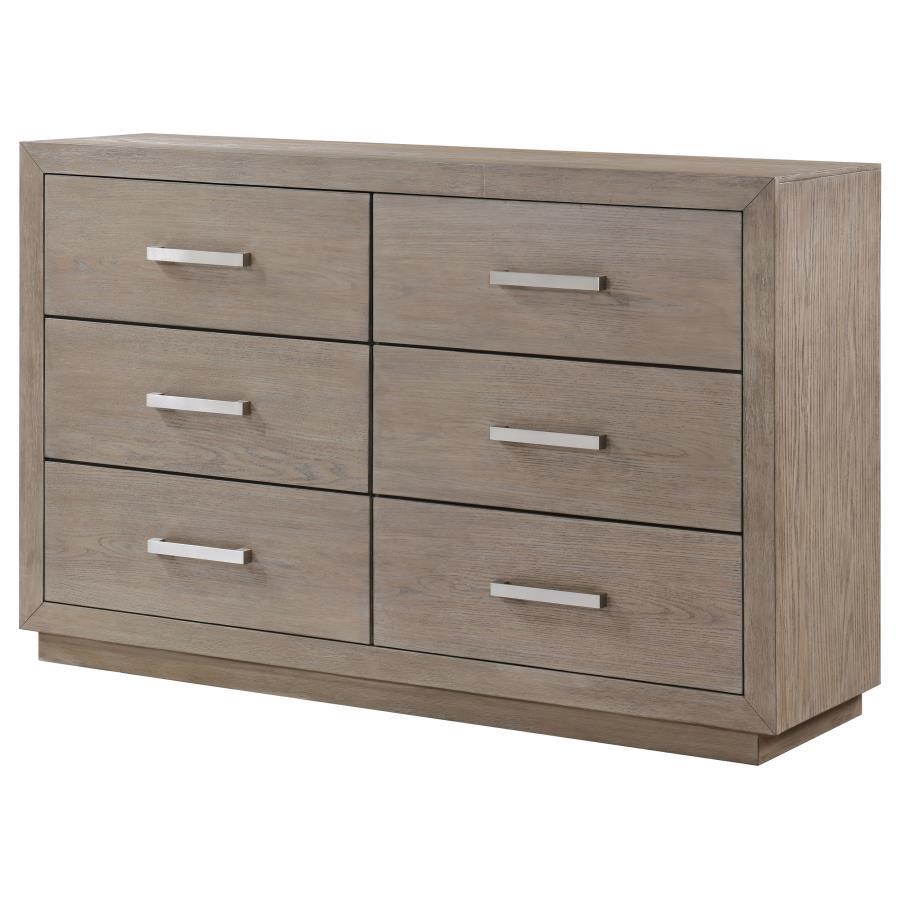 Kenora - 6-Drawer Dresser in Barley Brown Finish