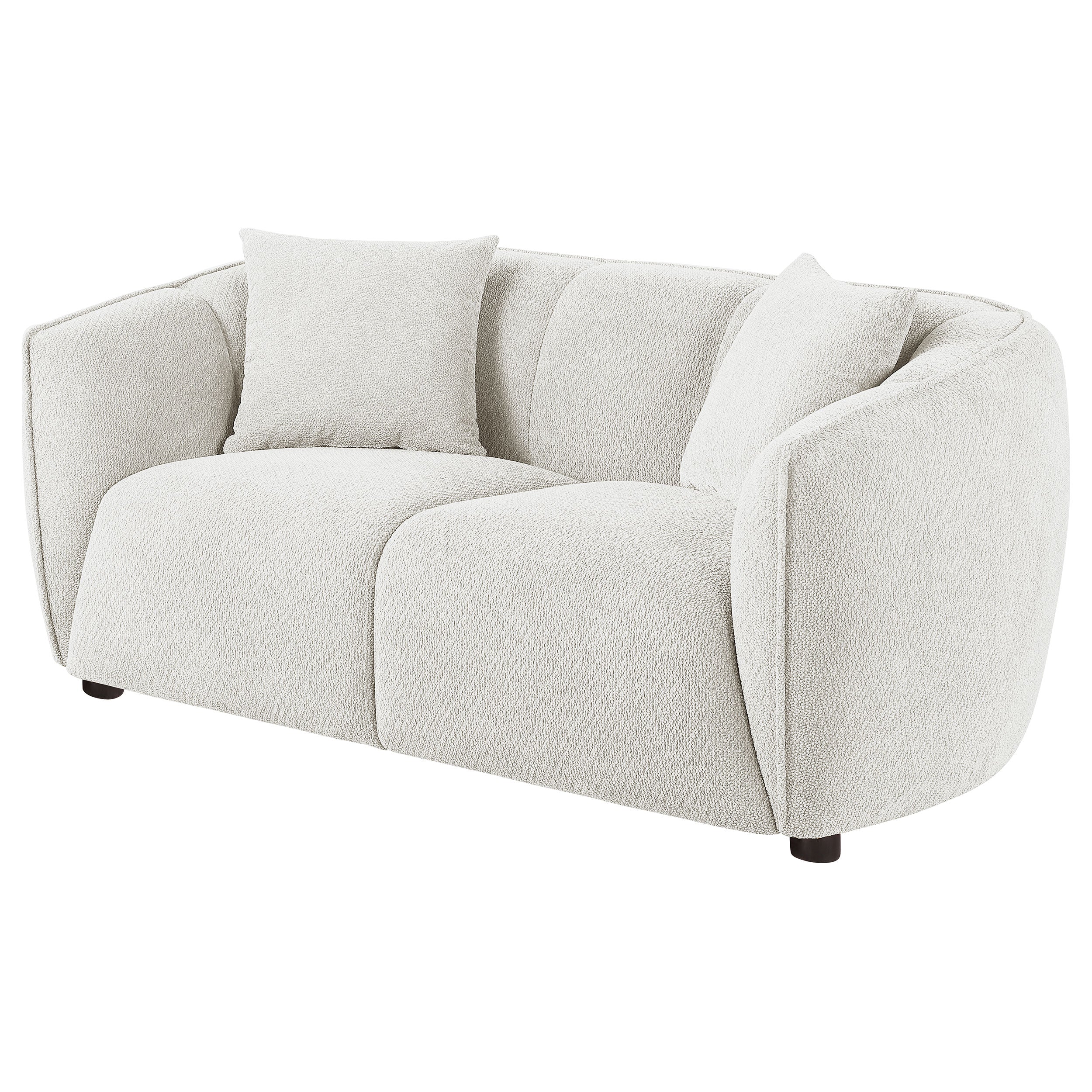 Aleisha Sand Fabric Upholstered Loveseat