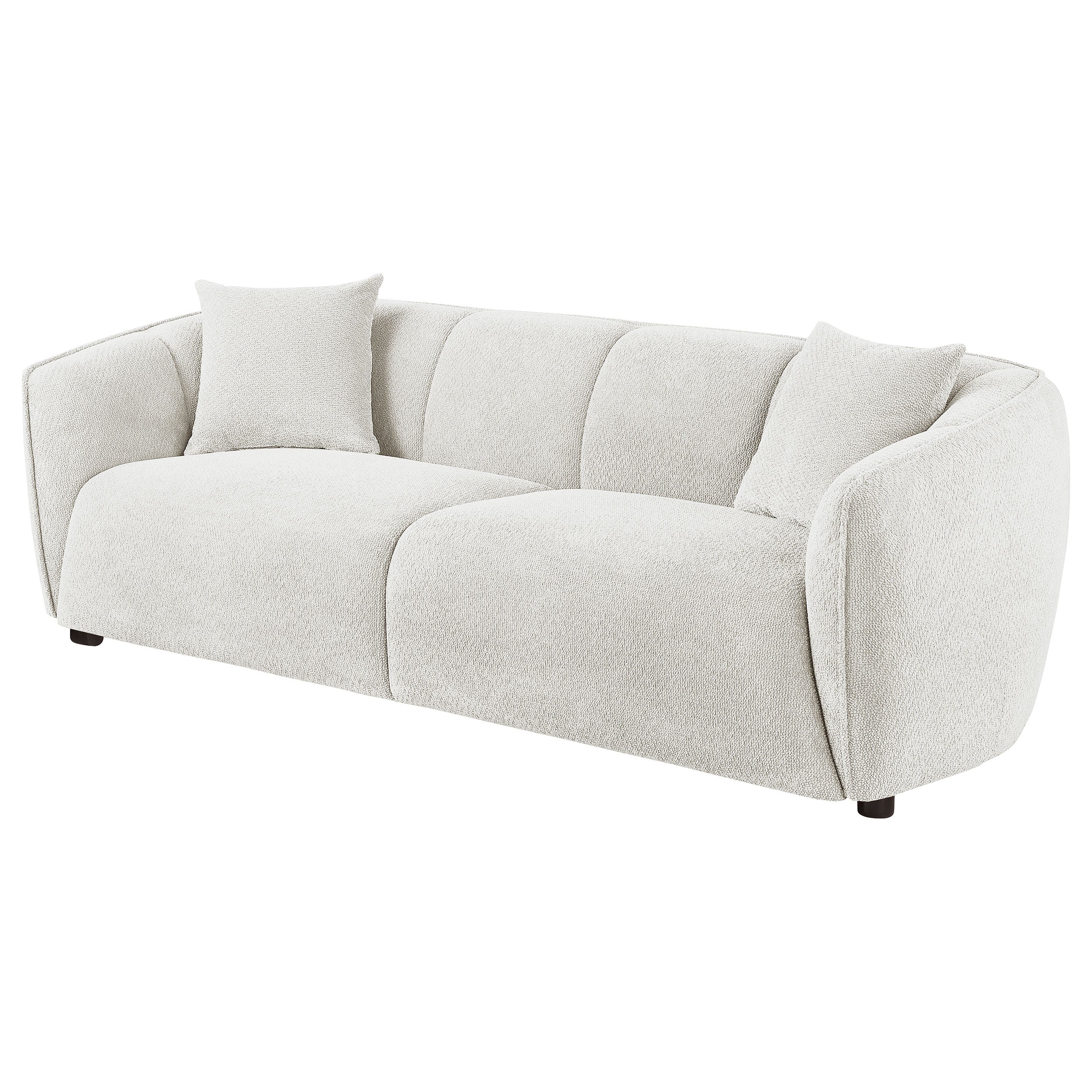Aleisha Sand Fabric Upholstered Contemporary Sofa