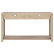 Marcelo Contemporary Faceted Drawer Golden Oak Sofa Console Table