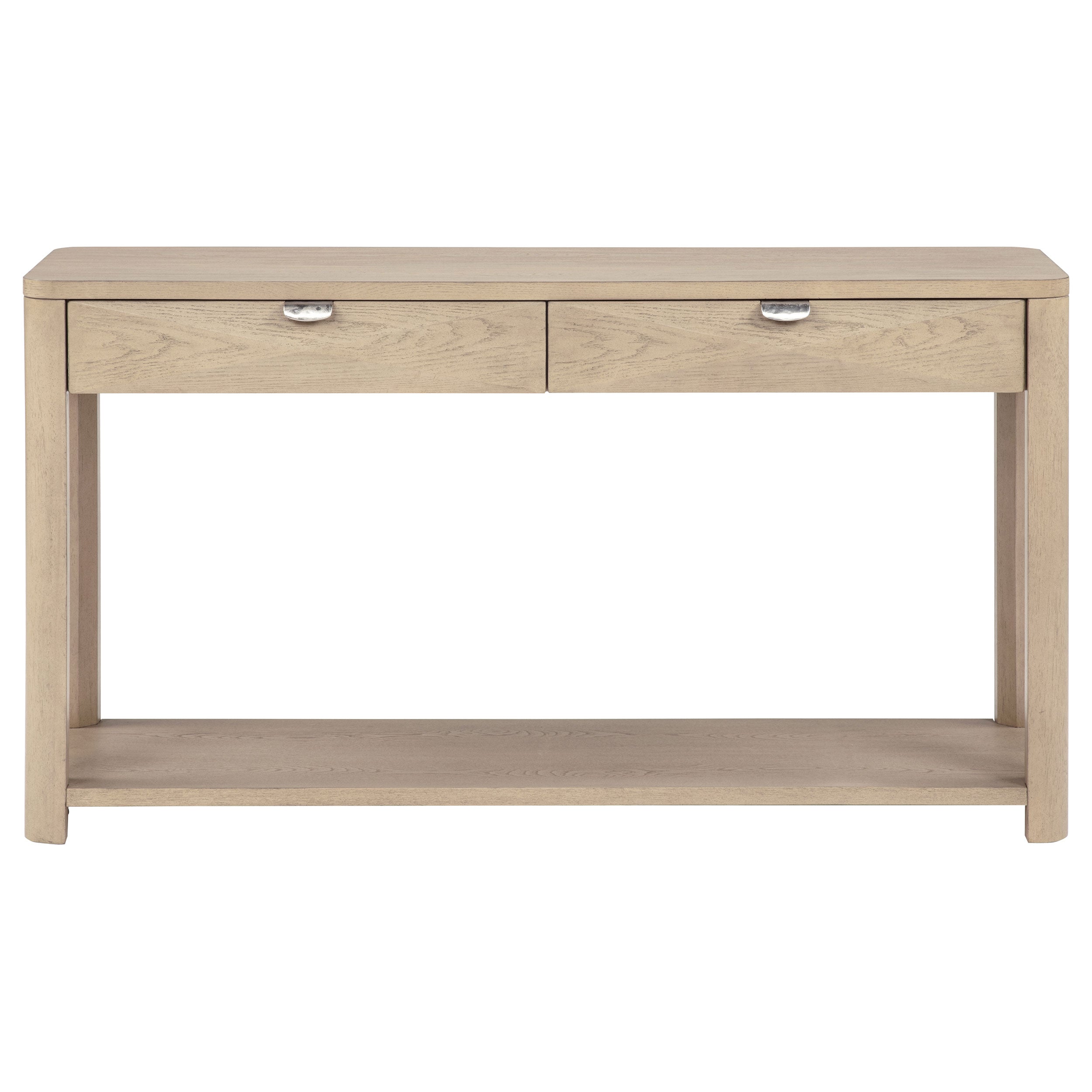 Marcelo Contemporary Faceted Drawer Golden Oak Sofa Console Table