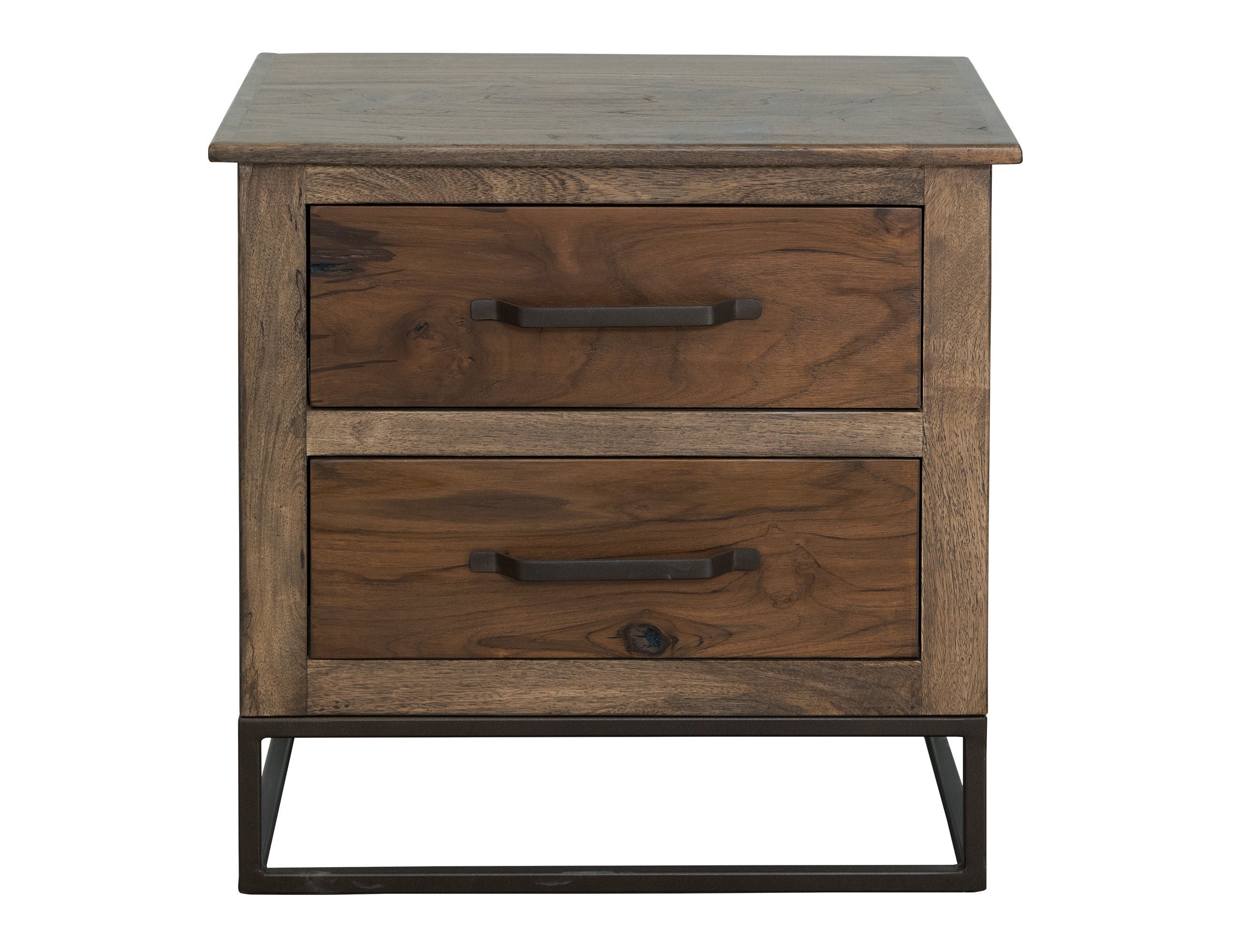 Natural Teca 2-Drawer Nightstand