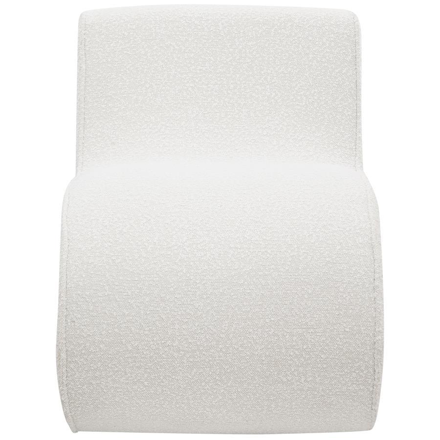 Ronea Boucle Upholstered Armless Curved Accent Chair