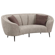 Ellorie - Upholstered Channel Back Curved Loveseat