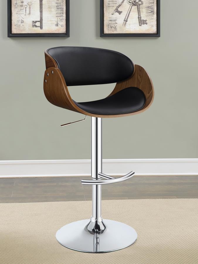 Dana Adjustable Bar Stool with Curved Seat
