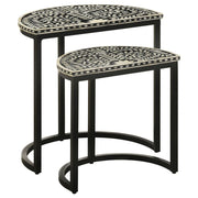 Zakiya 2 Piece Demilune Nesting Table Set
