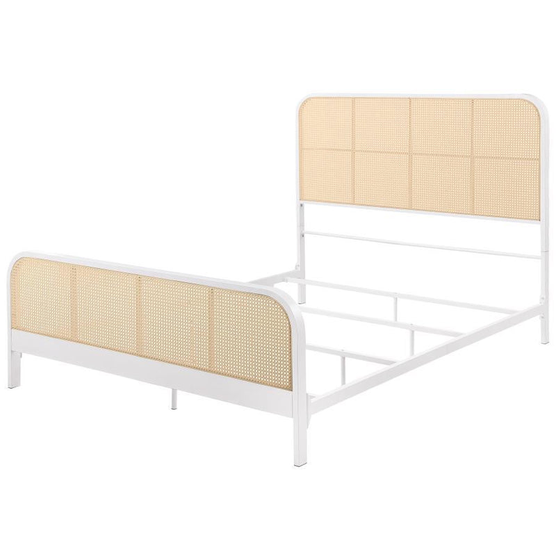 Lanewood Open Cane Rattan Metal Queen Bed