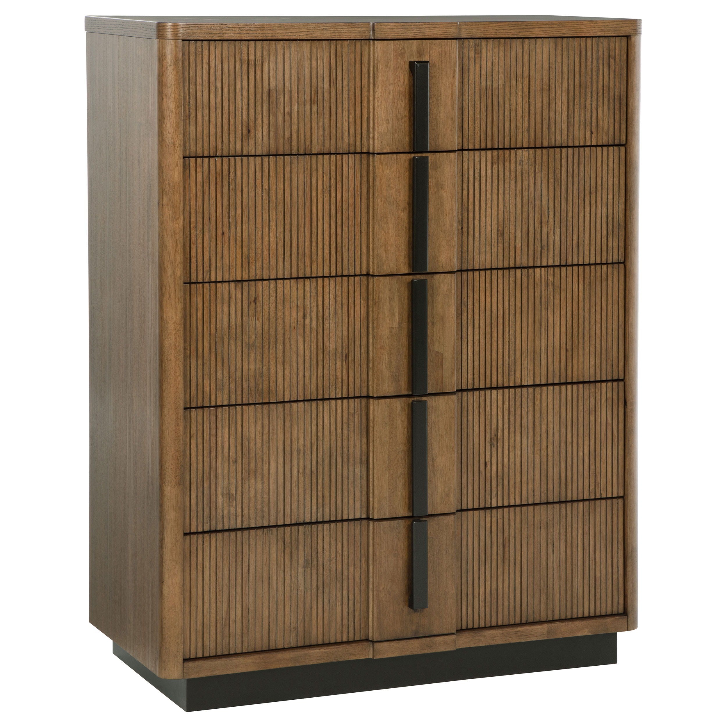 Terrace 5-Drawer Chest of Drawers in Ash Brown