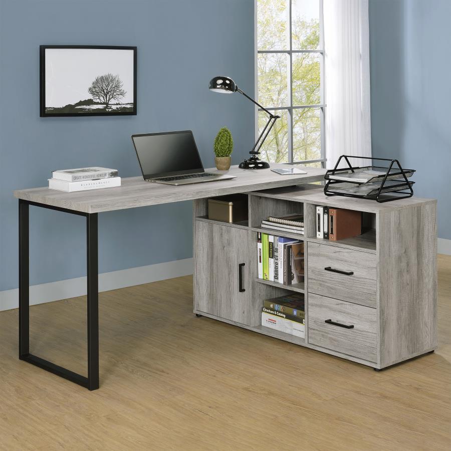 Hertford L-Shape Office Desk with Storage