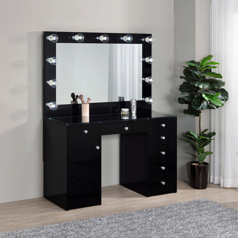 Acena Makeup Vanity Table with LED Mirror Set