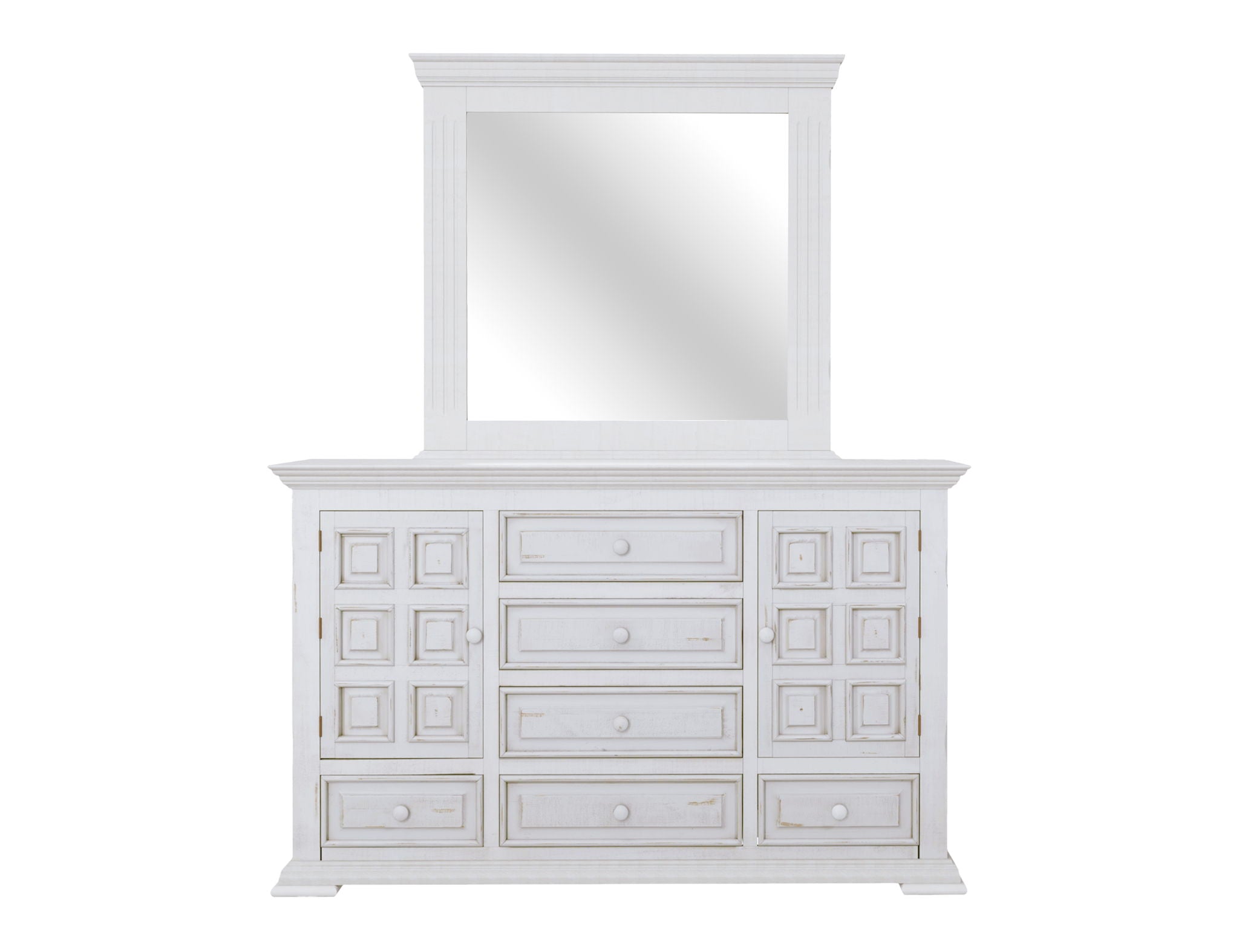 Terra Transitional Bedroom Mirror Solid Pine