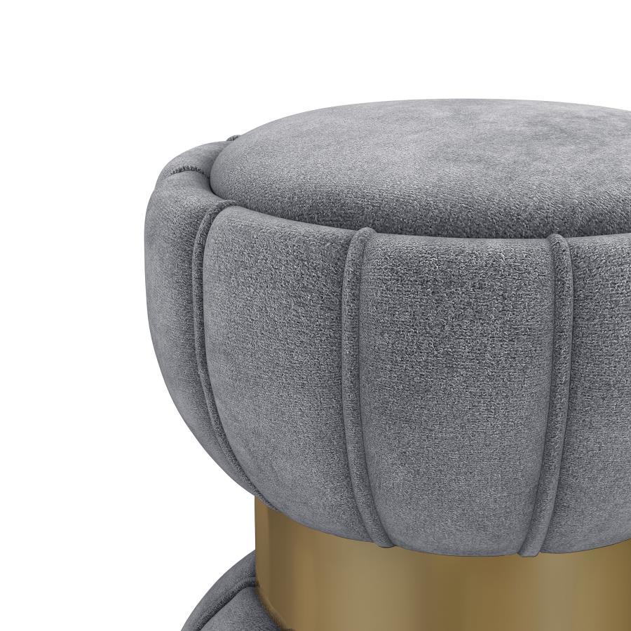 Sora Round Upholstered Ottoman