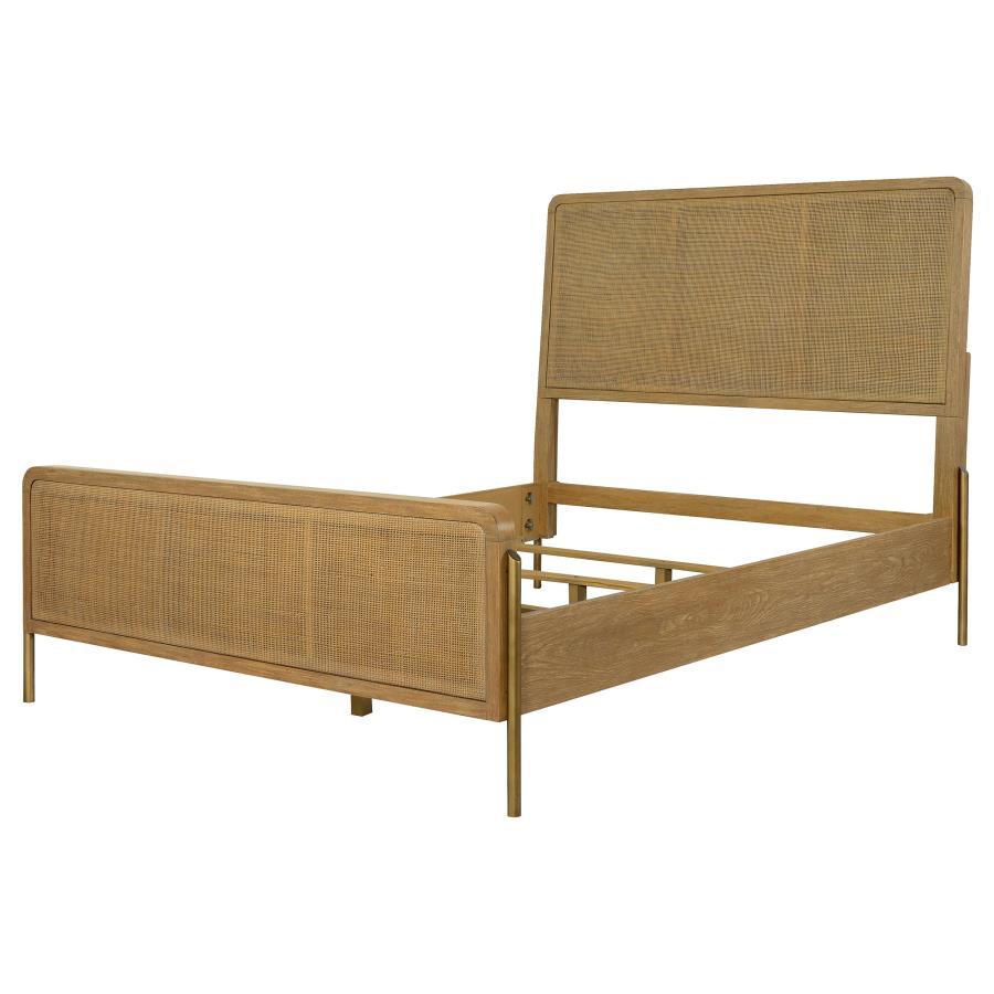 Arini Eastern King Rattan Panel Bed