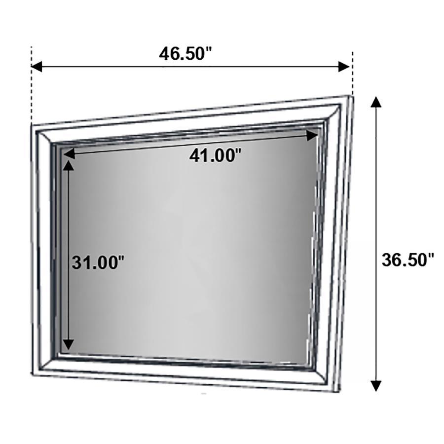 Dresser Mirror with Glittering Striped Frame