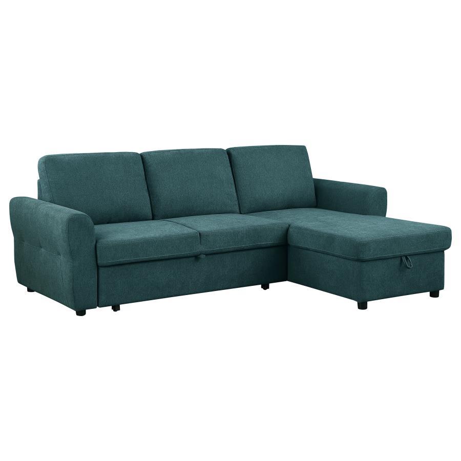 Samantha Upholstered Storage Sleeper Sectional Sofa
