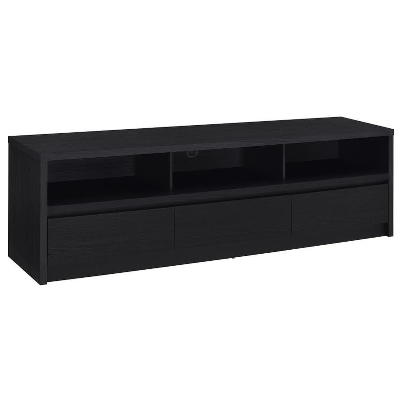 Rutland 78" Black 3-Drawer TV Stand