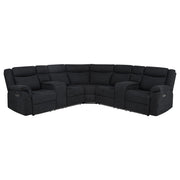 Hagen Contemporary Steel Grey Power Reclining Sectional Sofa