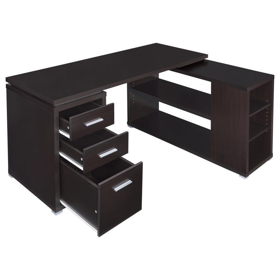 Yvette 3-Drawer L-Shape Computer Desk
