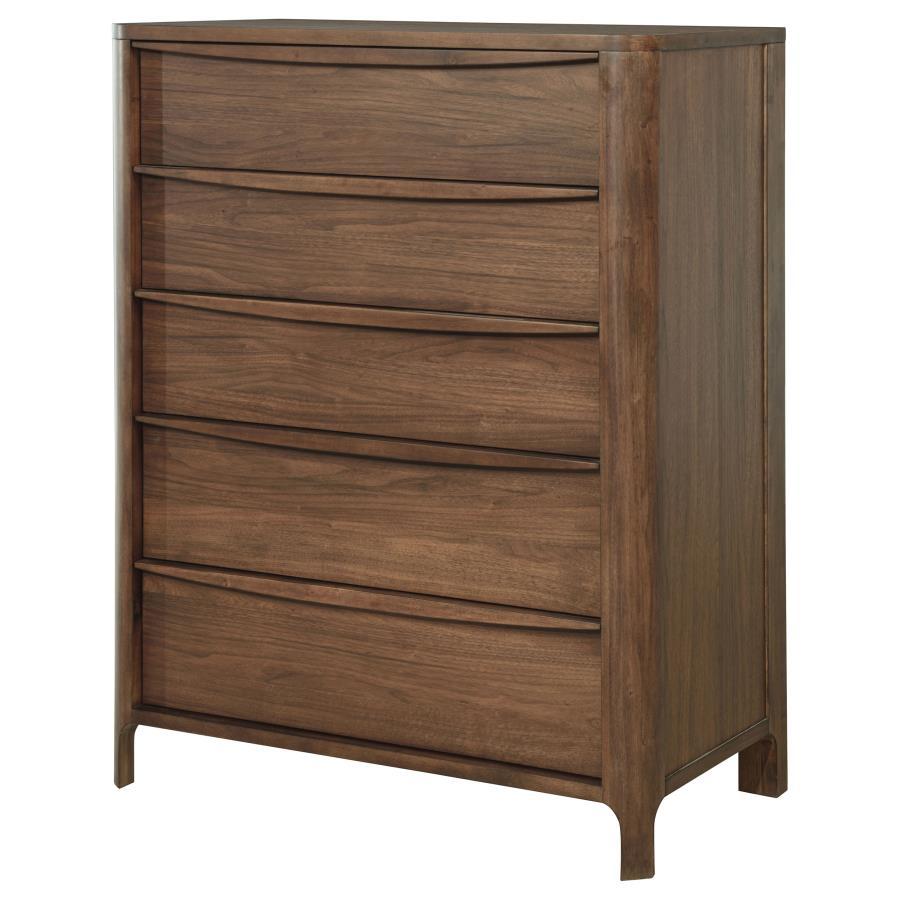 Maderia 5-Drawer Chest Of Drawers in Walnut