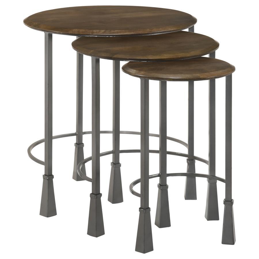 Deja 3 Piece Round Nesting Table Set