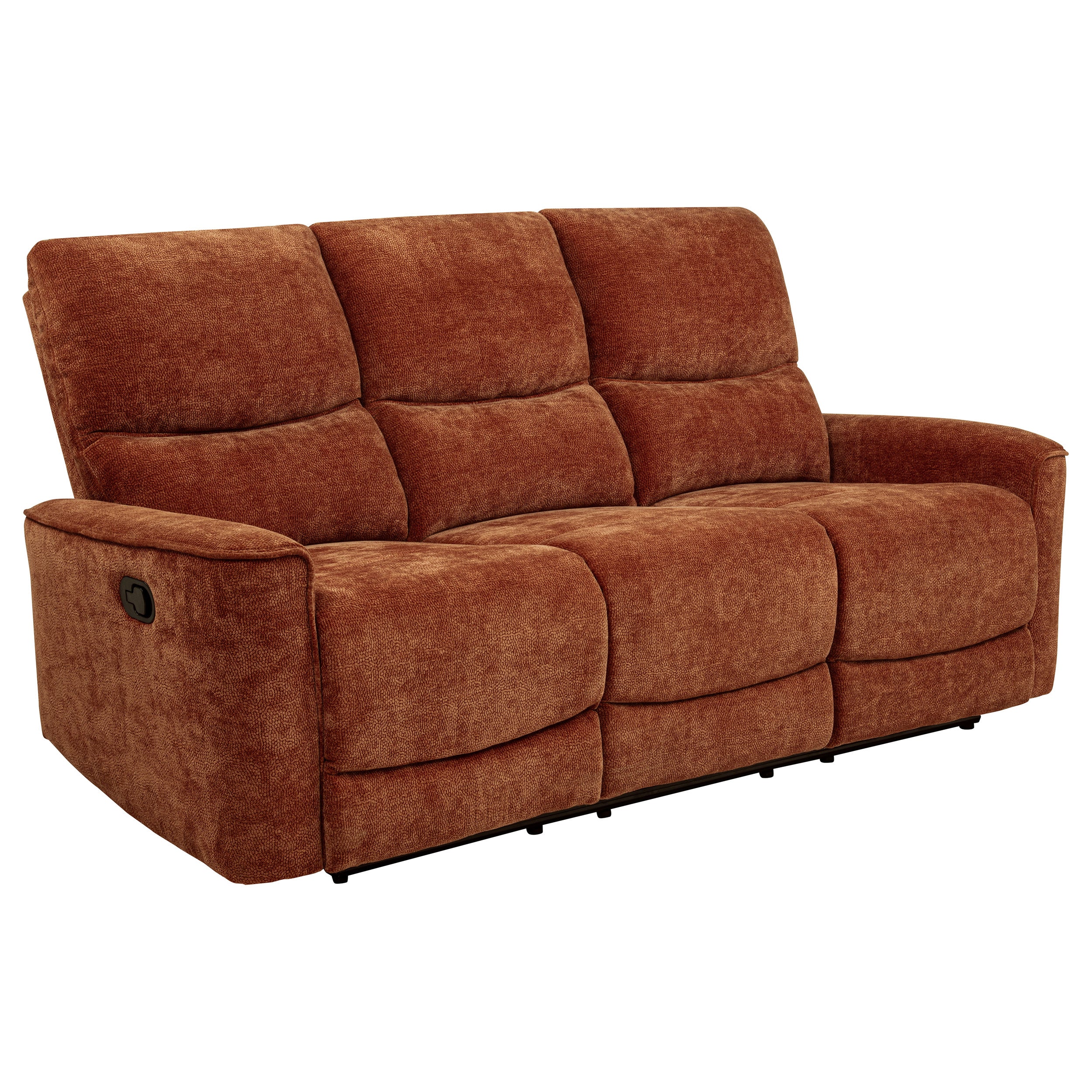 Navarro Transitional Burnt Orange Chenille Reclining 2-Piece Sofa Set