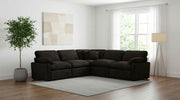 Collins Contemporary Chocolate Brown 5-Piece Modular Power Reclining Sectional Sofa