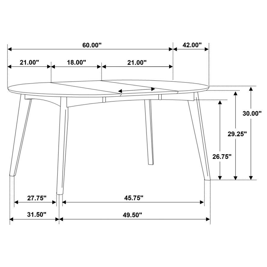 Jedda Oval Extension Leaf Dining Table