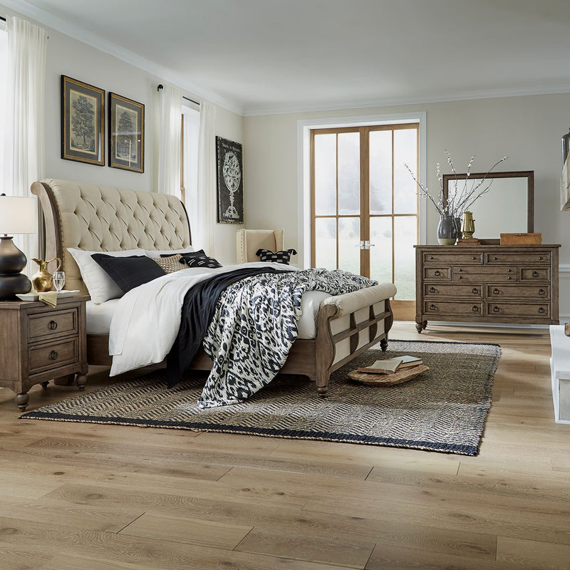 Americana Farmhouse Sleigh Bedroom Set