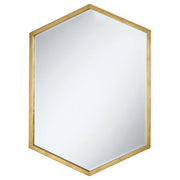 Bledel Hexagonal Wall Mirror with Gold Frame