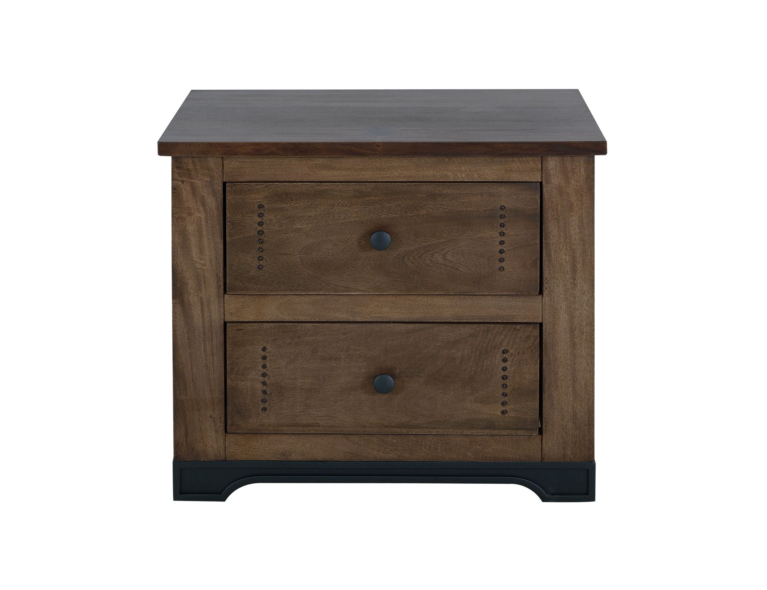 Parota III 2 Drawer, Nightstand in Barrel Brown