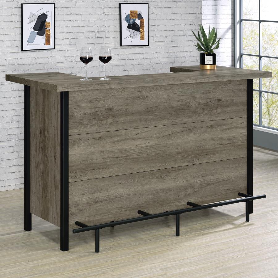 Bellemore Gray Driftwood Freestanding Home Bar