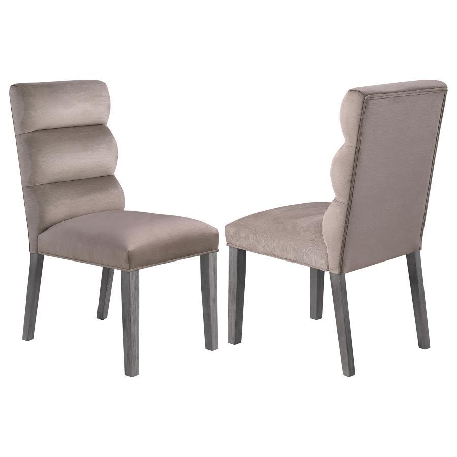 Carla Velvet Upholstered Dining Side Chairs (Set of 2