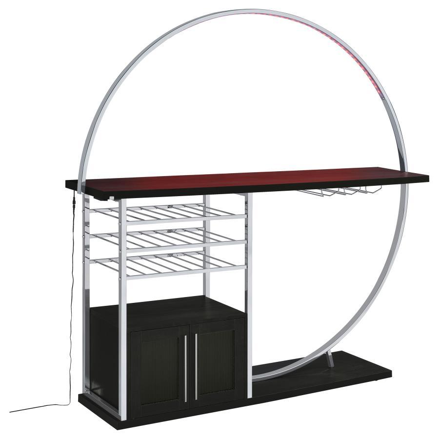 Risley 2-Door Circular LED Home Bar Cabinet