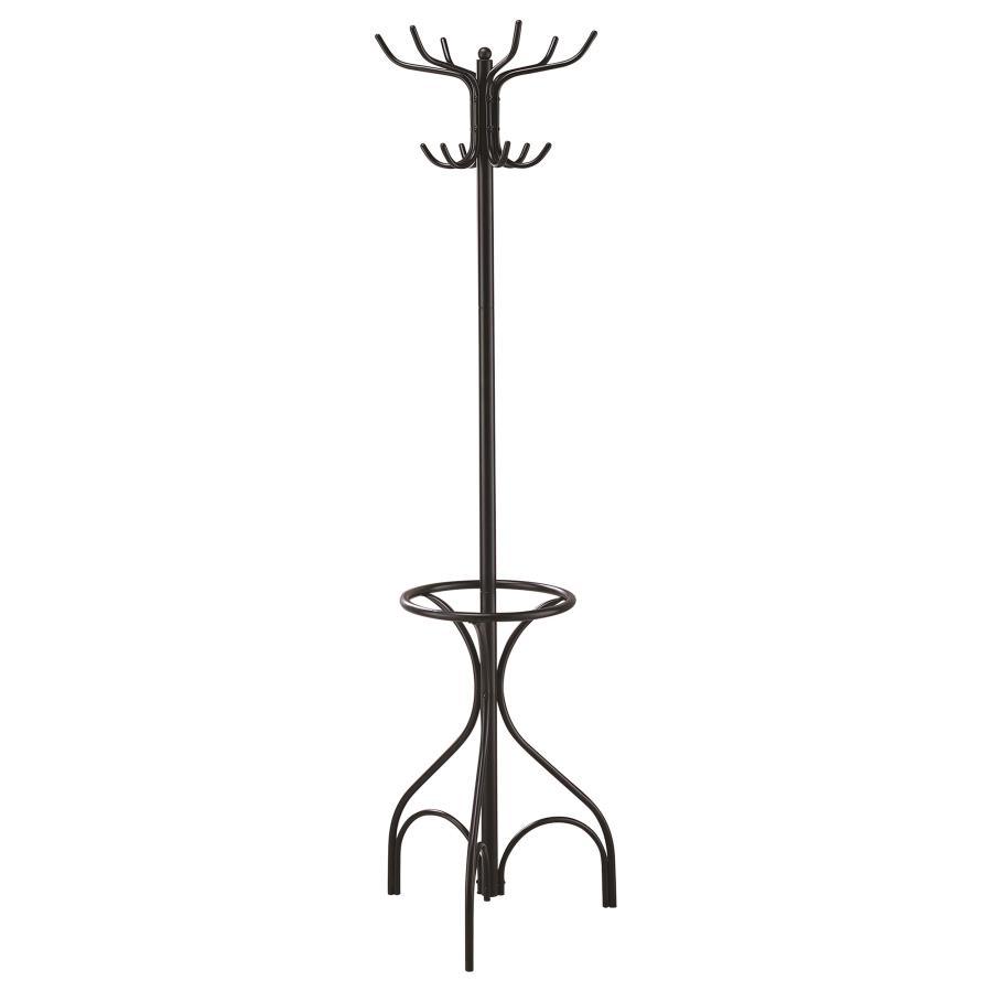 12 Hook Freestanding Metal Coat Rack Hat Hanger