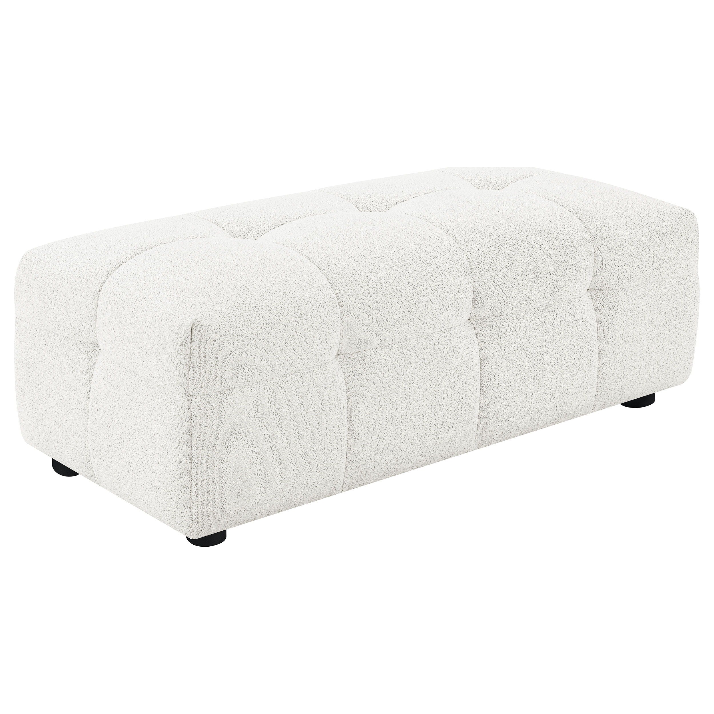 Everly Boucle Upholstered Rectangular Ottoman