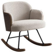 Paige Boucle Upholstered Mid Back Rocking Chair