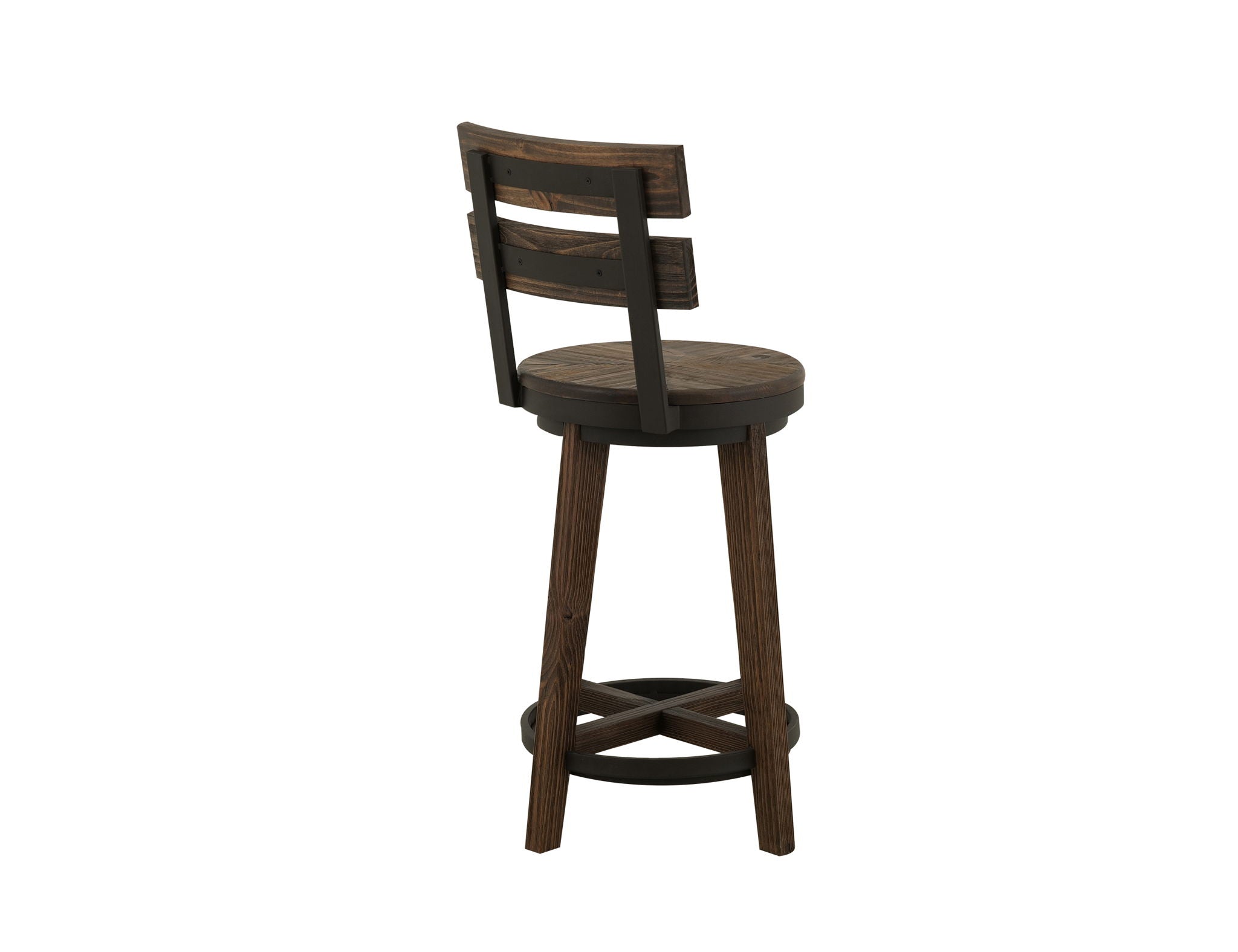 Dutton Barstool Set of 2 with Rustic Wood