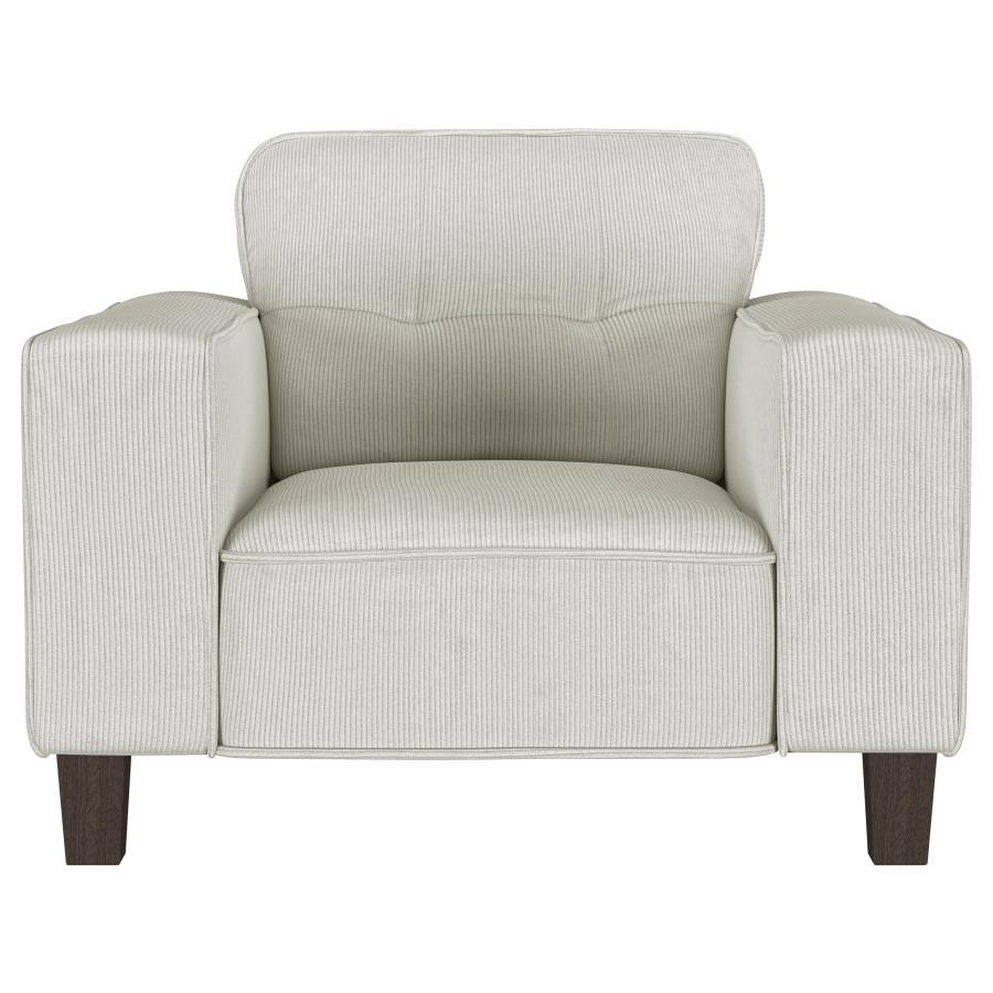 Deerhurst Upholstered Track Arm Tufted Accent Chair